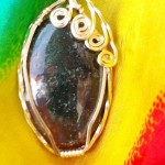 Bloodstone Gold Filled Pendant