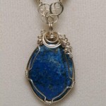 Lapis cabochon pendant