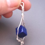 Lapis lazuli bead pendant