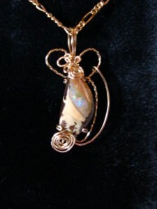 Boulder opal pendant