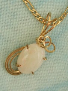 precious opal pendant