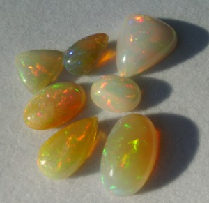 Crystal opal cabochons