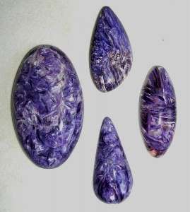 Charoite cabochons