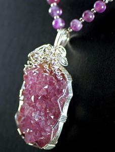 wire wrapped amethyst crystals