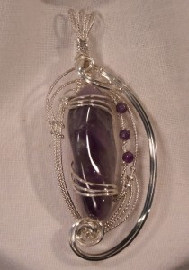 silver amethyst pendant