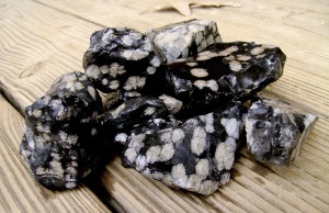 Rough snowflake obsidian