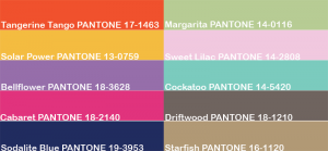 Pantone Spring 2012 Color Palette