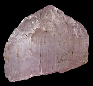 Kunzite found in Konar Valley, Afghanistan; photo credit to Didier Descouens