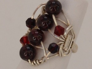 Garnet Ring by Marcia Kertel