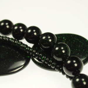 Green Goldstone beads, a new product on Wire-Sculpture.com