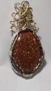 Brown Goldstone Pendant by Sondra Brown-Adams