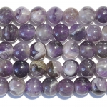 Dog Teeth Amethyst Round Large Hole Beads