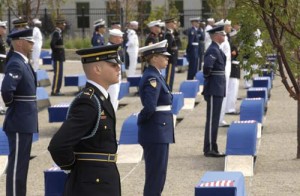 Pentagon Memorial benches